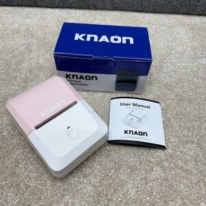 Pink & White Portable Thermal Label Printer